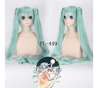 Hatsune Miku Vocaloid Cosplay perruque noir Rock Shooter Senbon Zakura perruques longues cheveux synthétiques puce queues de cheval + perruque casquette PL-449