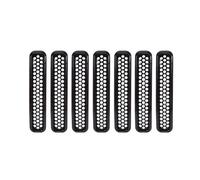 HATSVTGR Calandre Avant Voiture Kit Calandre Avant Nid d'abeille pour Jeep pour Wrangler TJ pour Unlimited 7 Pièces 1997-2006 Grille Pare-Chocs Avant