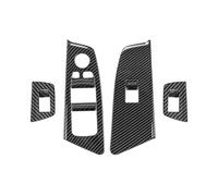 HATSVTGR Garniture Couvercle Bouton Levage L’interrupteur Fenêtre LHD Pour Série 5 G30 G38 2018-2022 Poignée intérieure intérieure automatique(Fibre de carbone)