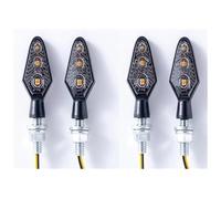 HATSVTGR Indicateurs virage Pour Tiger 800 900 Pour Vitesse Triple Pour Daytona 675 Moto Clignotant Feux 8mm 12V Voyant Universel Avant Arrière(Fumée,4 PIÈCES)