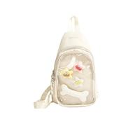 Hattba Anime Display Itabag Sac à bandoulière décontracté convertible Slings Bag Fashion Itabag Slings Sac à dos bandoulière transparent convertible, blanc, One Size