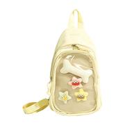 Hattba Anime Display Itabag Sac à bandoulière décontracté convertible Slings Bag Fashion Itabag Slings Sac à dos bandoulière transparent convertible, jaune, One Size