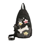 Hattba Anime Display Itabag Sac à bandoulière décontracté convertible Slings Bag Fashion Itabag Slings Sac à dos bandoulière transparent convertible, Noir , One Size