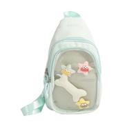 Hattba Anime Display Itabag Sac à bandoulière décontracté convertible Slings Bag Fashion Itabag Slings Sac à dos bandoulière transparent convertible, Vert, One Size