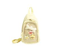 Hattba Anime Display Itabag Sac à bandoulière décontracté convertible Slings Bag Fashion Itabag Slings Sac à dos bandoulière transparent convertible, jaune, One Size