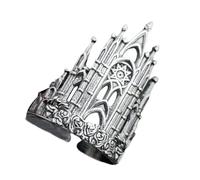 Hattba Anneaux vintage creux en alliage robuste avec un motif croix rétro pour les occasions spéciales, 1.7cm/0.66inches, Métal