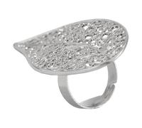 Hattba Bagues ouvertes réglables avec perles vintage pour femmes et filles - Bijoux tendance irréguliers exagérés