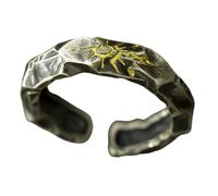 Hattba Bagues vintage en pierre à souhaits élégants symbolisant l'engagement et de beaux vœux pour les tenues tendance des femmes, Width 0.5cm/0.2inch, Zinc