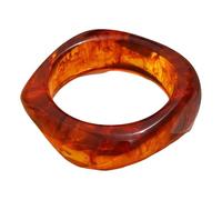 Hattba Bracelet jonc en résine colorée large géométrique irrégulier bijoux vintage accessoire de mode artistique pour femme