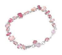 Hattba Bracelet réglable en perles de cristal et strass pour femme et adolescente