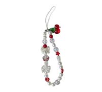 Hattba Breloque en perles mignonnes pour appareil photo avec chaîne d'appareil photo - Breloque pour téléphone et sac à dos - Accessoires de cerises