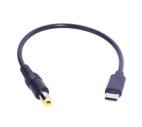 Hattba Câble d'alimentation mâle type C vers DC 5,5 x 2,5 mm/CC 5,5 x 2,1 mm pour tablettes et téléphones 20 cm