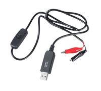 Hattba Câble USB mâle vers pince crocodile pour alimenter des appareils USB 5 V 3 A pour mesure multimètre