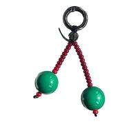 Hattba Cerises Perles Ornement Sac Accessoires Porte-clés Pendentif Sangles de Téléphone Artistique Bijoux pour Sacs Décoration de Clés
