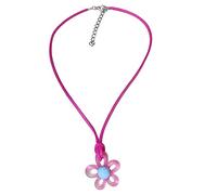 Hattba Chaîne réglable avec pendentif fleur colorée - Collier en velours avec breloque en forme de clavicule - Bijoux pour femme, taille unique, Comme décrit, Comme décrit.