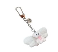 Hattba Charmant petit ours floqué à la mode pendentif breloque portable pour porte-clés et accessoire de téléphone décoration usage quotidien pendentif téléphone