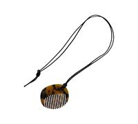 Hattba Collier avec pendentif en acrylique robuste et polyvalent - Accessoire de bijoux portable pour un look poli - Utilisation quotidienne - Bijoux décontractés en acétate, taille unique, Comme