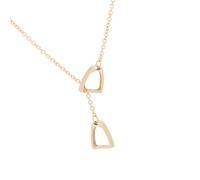 Hattba Collier étriers de cheval élégant moderne - Ornement occidental élégant pour femme tendance, 1, Acier inoxydable, Pas de gemme