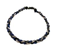 Hattba Collier tressé réglable pour le sport, collier à breloques unique, collier tendance en tissu pour homme et garçon