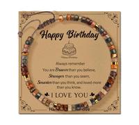 Hattba Design unique réglable en pierre avec carte de bénédiction adaptée pour les anniversaires et autres tenues