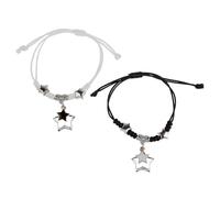 Hattba Ensemble de bracelets de couple avec breloque étoile - Bracelet tendance - Bijoux tendance pour la Saint-Valentin - Homme et femme