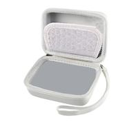 Hattba Étui de transport rigide pour appareil photo numérique, accessoires de rangement, adaptateur de charge pour écouteurs numériques, blanc