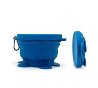 Hattba Gamelle en silicone pour animal de compagnie - Pour le camping, les voyages, les voyages, les animaux domestiques - Gamelle pliable avec mousqueton - Gamelle pliable pour animal domestique