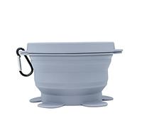 Hattba Gamelle en silicone pour animal de compagnie - Pour le camping, les voyages, les voyages, les animaux domestiques - Gamelle pliable avec mousqueton - Gamelle pliable pour animal domestique