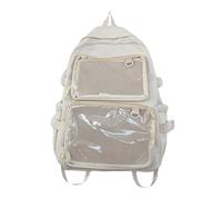 Hattba Itabag Sac à dos de style japonais pour fille avec fenêtre transparente Sac à dos d'école grande capacité