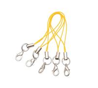 Hattba Lot de 100 lanières de téléphone en polyester avec mousqueton pour lecteur MP4, projets et accessoires mobiles, taille unique, Comme décrit, Comme décrit.