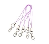 Hattba Lot de 100 lanières de téléphone en polyester avec mousqueton pour lecteur MP4, projets et accessoires mobiles, taille unique, Comme décrit, Comme décrit.