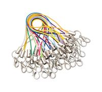 Hattba Lot de 100 lanières de téléphone en polyester avec mousqueton pour lecteur MP4, projets et accessoires mobiles, taille unique, Comme décrit, Comme décrit.