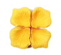 Hattba Lot de 100 pétales de rose artificiels pour mariages, anniversaires et célébrations romantiques, jaune, taille unique