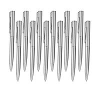 Hattba Lot de 12 stylos à bille élégants torsadés de 1,0 mm, stylo à bille lisse, encre noire, stylo de papeterie pour l'école
