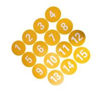 Hattba Lot de 15 cônes plats avec numéros d'agilité pour le sport, le football, les points de sol antidérapants pour sol numéroté