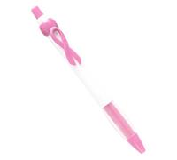 Hattba Lot de 20 stylos à bille rétractables avec ruban de sensibilisation et clip pour écrire en douceur pour le bureau