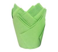Hattba Lot de 50 caissettes à muffins sophistiquées en forme de tulipes - Résistantes à la graisse - Pour la pâtisserie de Noël, mariage, fête d'anniversaire