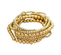 Hattba Lot de 7 bijoux géométriques à longueur réglable pour femme et adolescente