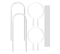 Hattba Lot de 8 étagères en acrylique pour plantes avec structure verticale ronde en forme de U qui améliore l'esthétique du jardin et des plantes résistant aux intempéries