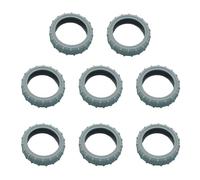 Hattba Lot de 8 housses de protection de roue pour bagages, gris, One Size