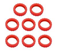 Hattba Lot de 8 housses de protection de roue pour bagages, Rouge, One Size