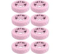 Hattba Lot de 8 housses de roue de bagages en silicone avec motif floral - Accessoire de rechange - Réduction du bruit - Pour voyage, D, One Size