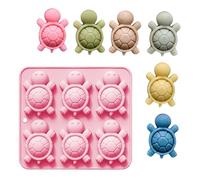 Hattba Moule à gâteau en silicone de qualité alimentaire avec 6 cavités en forme de tortue
