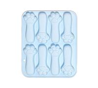 Hattba Moule en silicone à 8 cavités en forme de patte pour la cuisson de gâteaux, fondants, biscuits, biscuits, décorations de gâteaux supplémentaires, fournitures de fête pour enfants