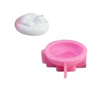 Hattba Moules en silicone en forme de chat et souris pour bougies, savon, bonbons, gâteaux, fondants, chocolat, ciment et gypse
