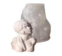 Hattba Moules en silicone en forme de figurine féminine pour bougie, savon, résine époxy, sculpture artistique, moules en silicone pour décoration de gypse