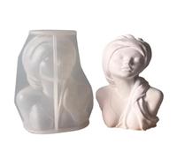 Hattba Moules en silicone en forme de figurine féminine pour bougie, savon, résine époxy, sculpture artistique, moules en silicone pour décoration de gypse