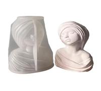 Hattba Moules en silicone en forme de figurine féminine pour bougie, savon, résine époxy, sculpture artistique, moules en silicone pour décoration de gypse