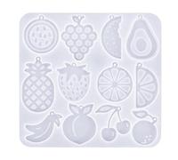 Hattba Moules en silicone pour boucles d'oreilles en forme de fruits, pendentifs en résine, moules pour loisirs créatifs