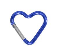 Hattba Mousqueton en forme de cœur en alliage d'aluminium avec mousqueton à ressort pour sac à dos de camping